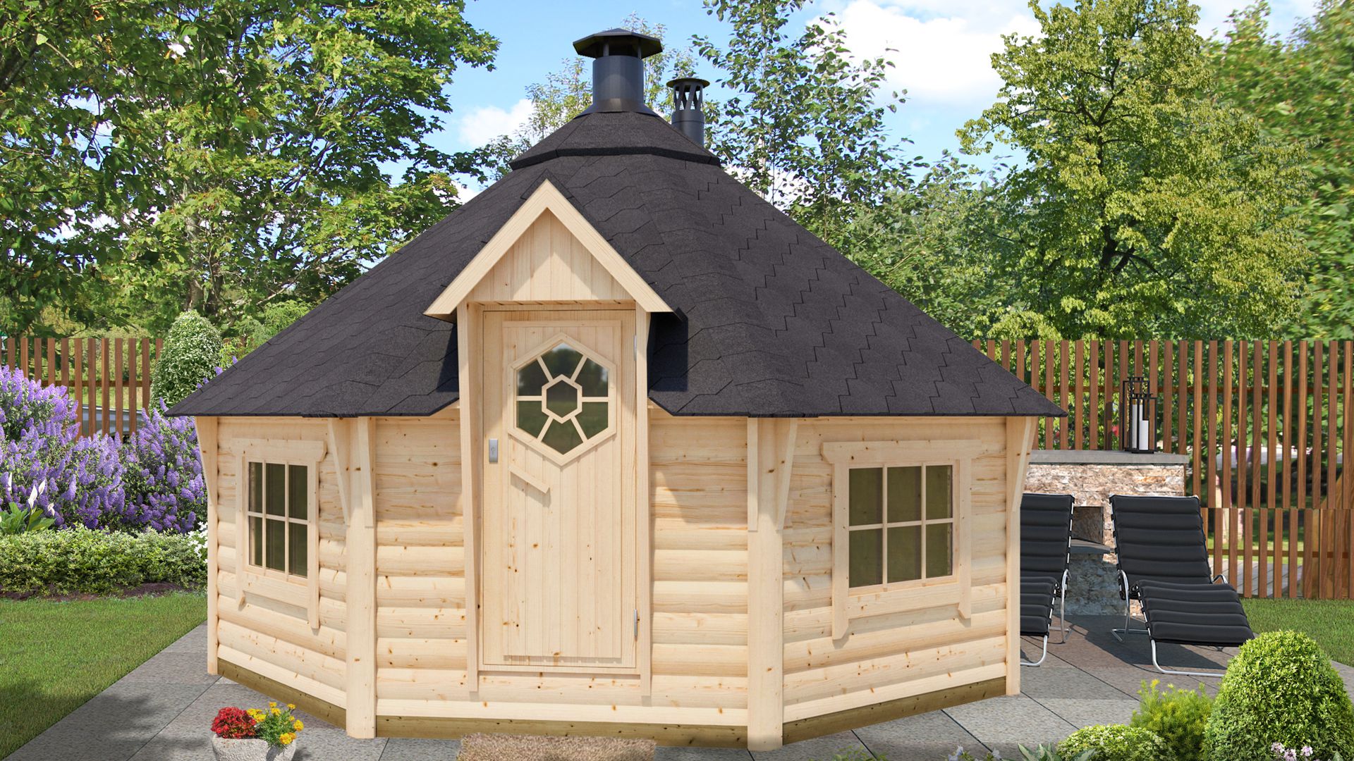 Lesena hiška za žar Axel