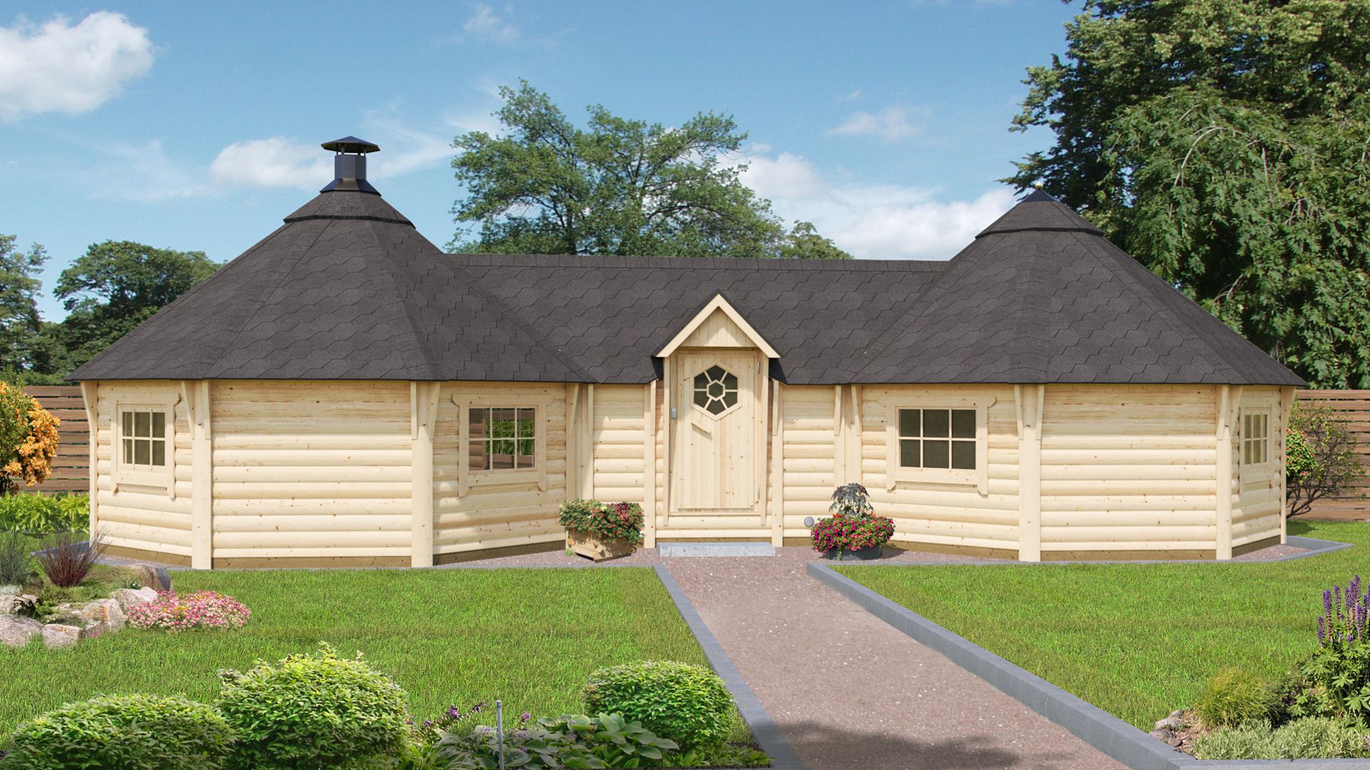 Lesena hišica za žar Melissa