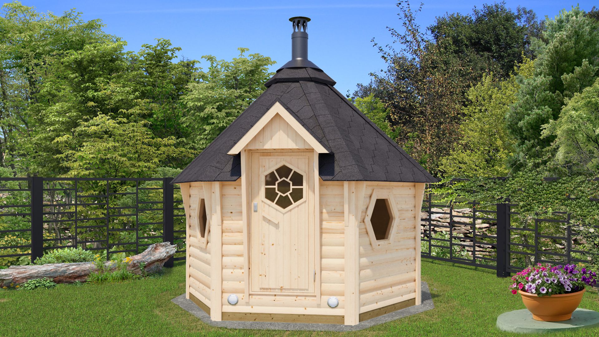 Lesena hiška za žar Hanna