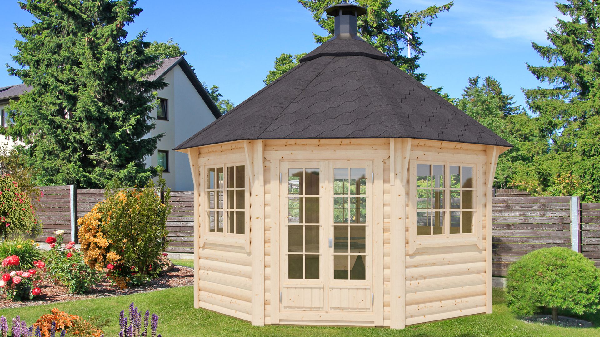 Lesena hišica za žar Hilda